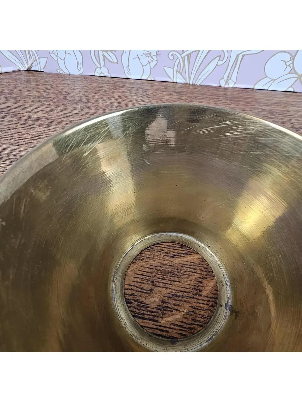 Vintage Spun Brass Cone Lamp Shades, Mid-Century Modern Light Replacement Parts